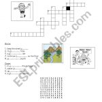 Environment: Crossword+Puzzle   Esl Worksheetyessine   Recycling Crossword Puzzle Printable