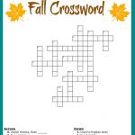 Fall Crossword Puzzle Free Printable Worksheet   Printable Puzzle Free