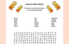 Fall Word Search | Freebies For Special Education | Fall Word Search - Printable Ela Puzzles