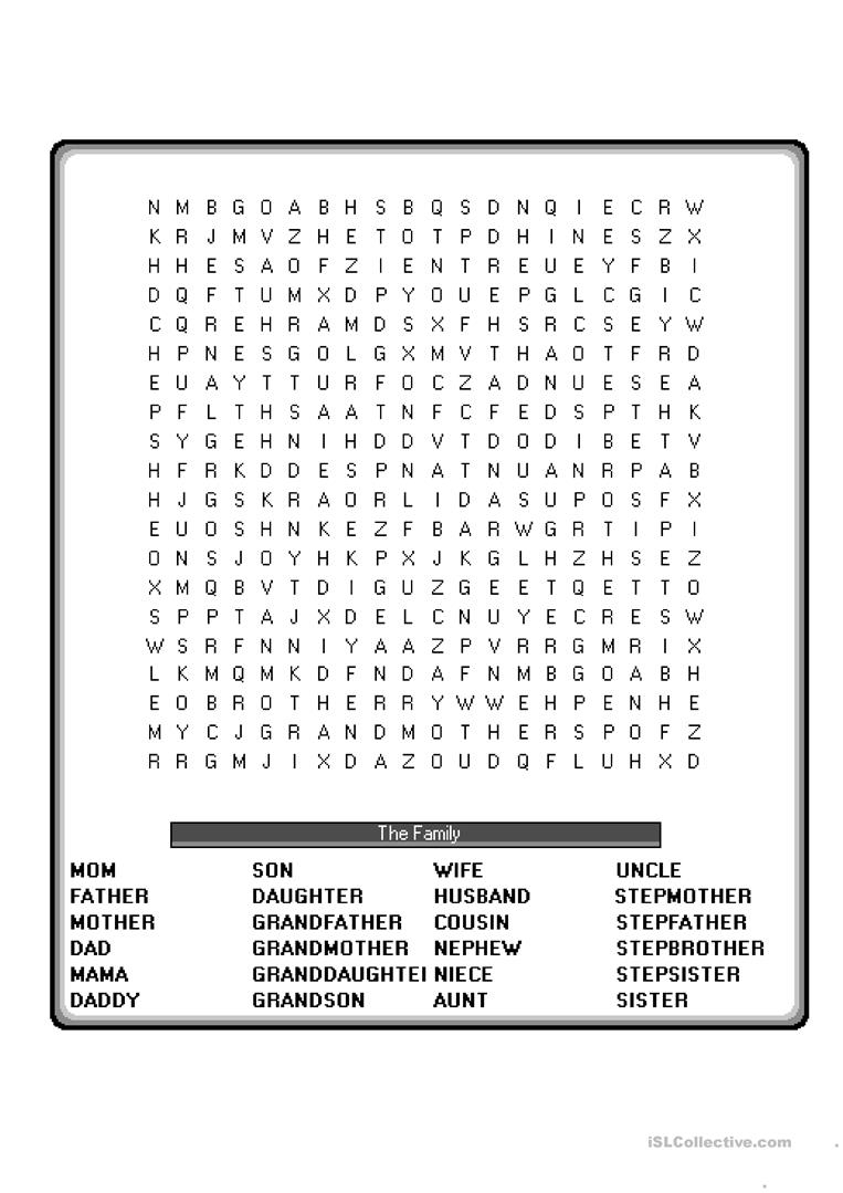 Family Crossword Puzzle Worksheet - Free Esl Printable Worksheets - Printable Crossword Puzzles English Learners