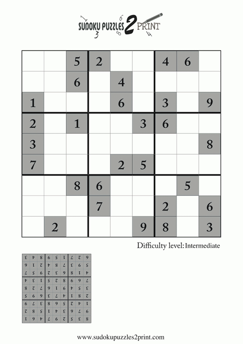 Featured Sudoku Puzzle To Print 4 - Sudoku Puzzle Printable With Answers
