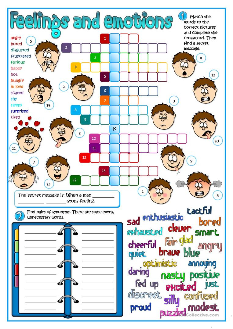 Feeling And Emotions Worksheet - Free Esl Printable Worksheets Made - Printable Feelings Puzzle