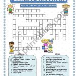 Feelings   Crossword   Esl Worksheetmacomabi   Feelings Crossword Puzzle Printable