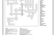 Fill Free To Save This Historical Crossword Puzzle To Your Computer - History Crossword Puzzles Printable