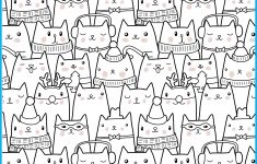Find And Color The Winter Cats - Your Therapy Source - Free Printable Visual Puzzles