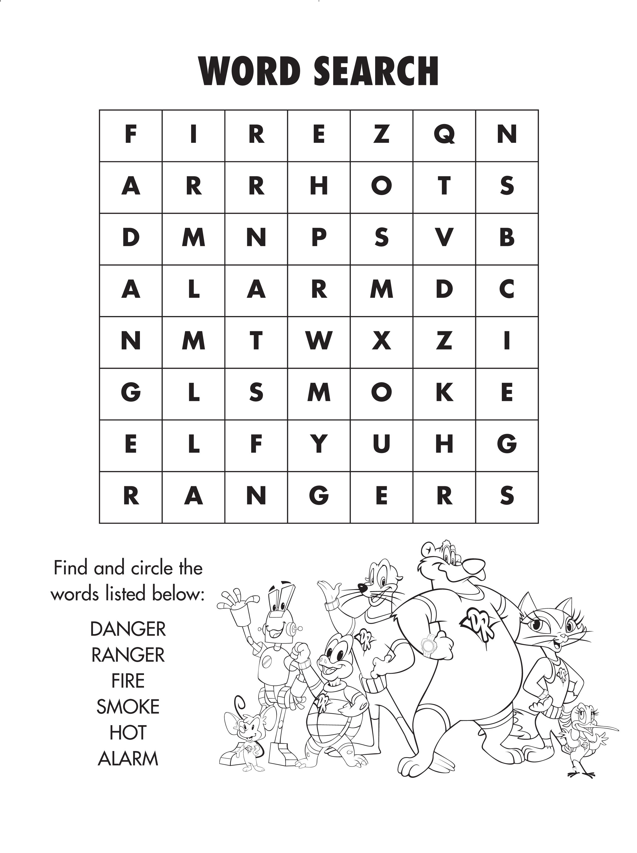 Firesafety Word Search! #freeprintable | Coloring And Activity - Fire Safety Crossword Puzzle Printable