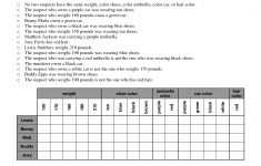 First Day Forensic Logic Puzzle - Wilbur World Of Science | Iteach - Printable Deduction Puzzle