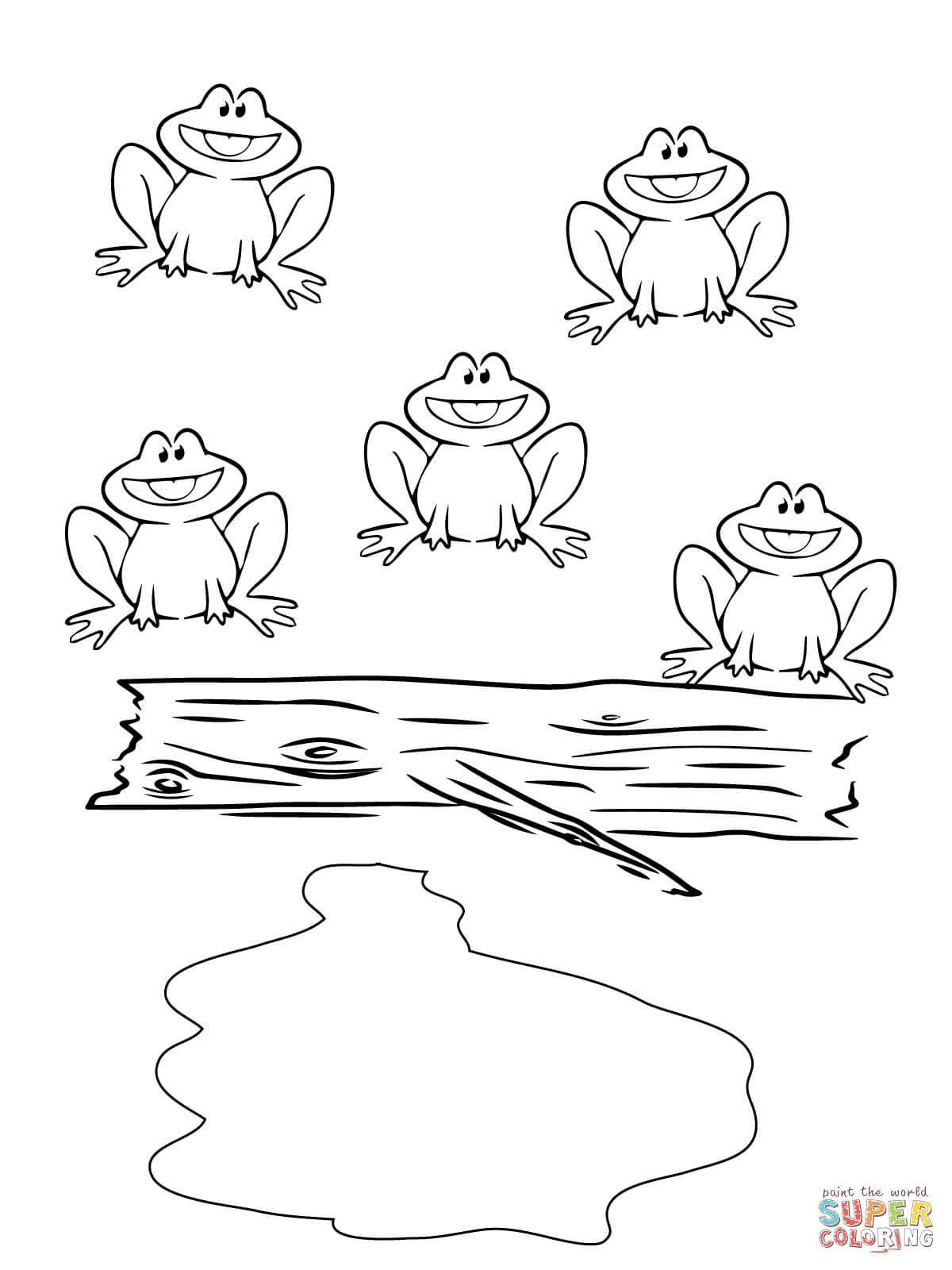 Five Little Speckled Frogs Coloring Page | Free Printable Coloring Pages - Printable Frog Puzzle