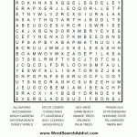 Florida Word Search Puzzle | Coloring & Challenges For Adults | Word   Printable Gardening Crossword Puzzle