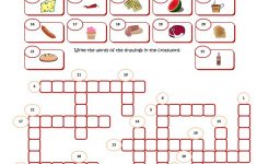 Food Crossword Worksheet - Free Esl Printable Worksheets Made - Printable Crossword Food