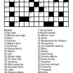 For Fear That Crossword   Printable La Times Crossword 2018