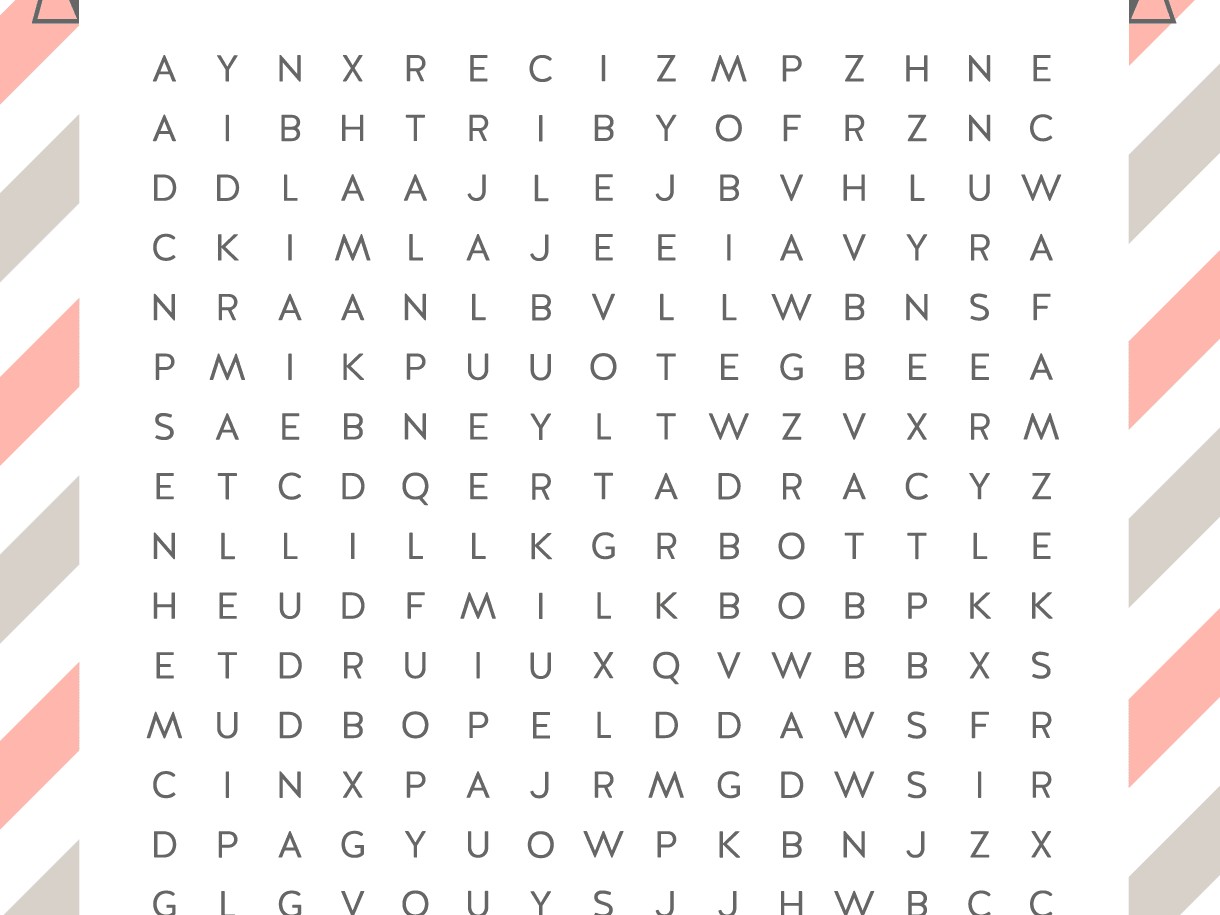 Free Baby Shower Word Search Puzzles - Printable Baby Crossword Puzzles