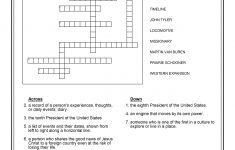 Free Crosswords Puzzle – History 1840-41 (B) – Surviving The Oregon - Printable History Crossword Puzzle