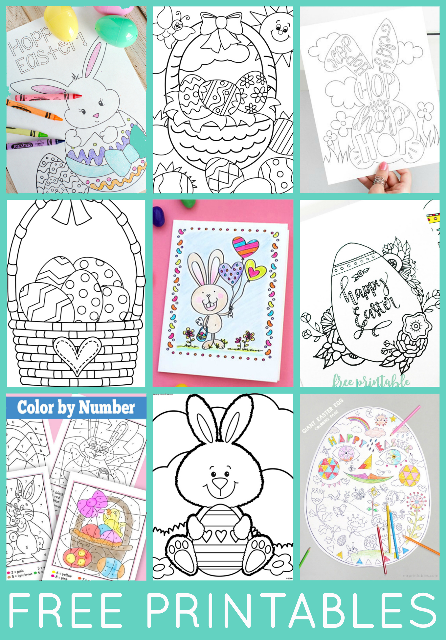 Free Easter Coloring Pages - Happiness Is Homemade - Printable Bunny Puzzle