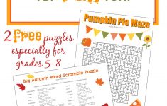 Free Fall Printable Puzzles – The Frugal Homeschooling Mom Aka Tfhsm - Printable Puzzles For Middle School