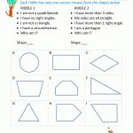 Free Geometry Worksheets 2Nd Grade Geometry Riddles   Printable Geometry Puzzles