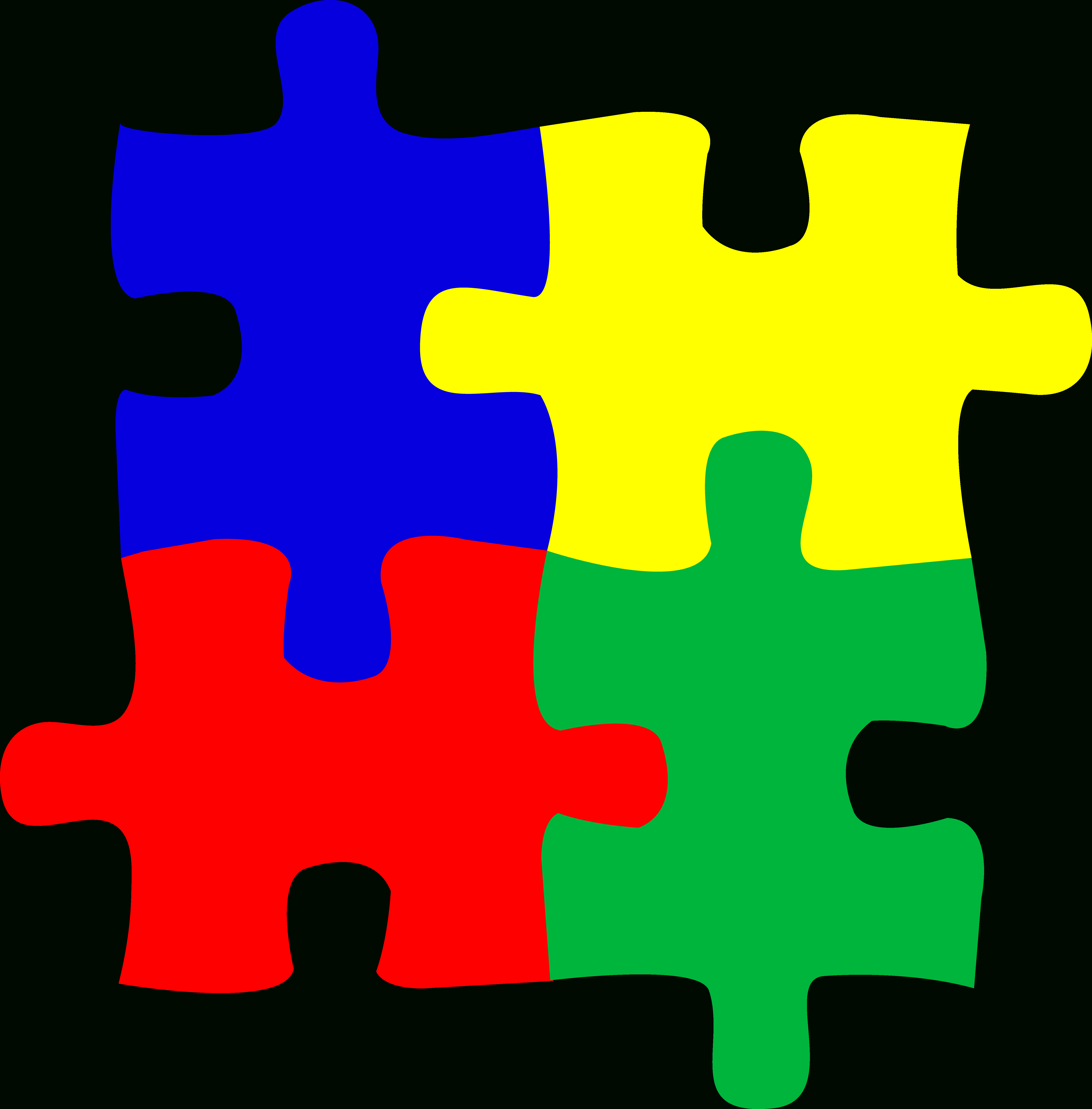 Free Jigsaw Puzzle Clipart, Download Free Clip Art, Free Clip Art On - 4 Piece Printable Puzzle
