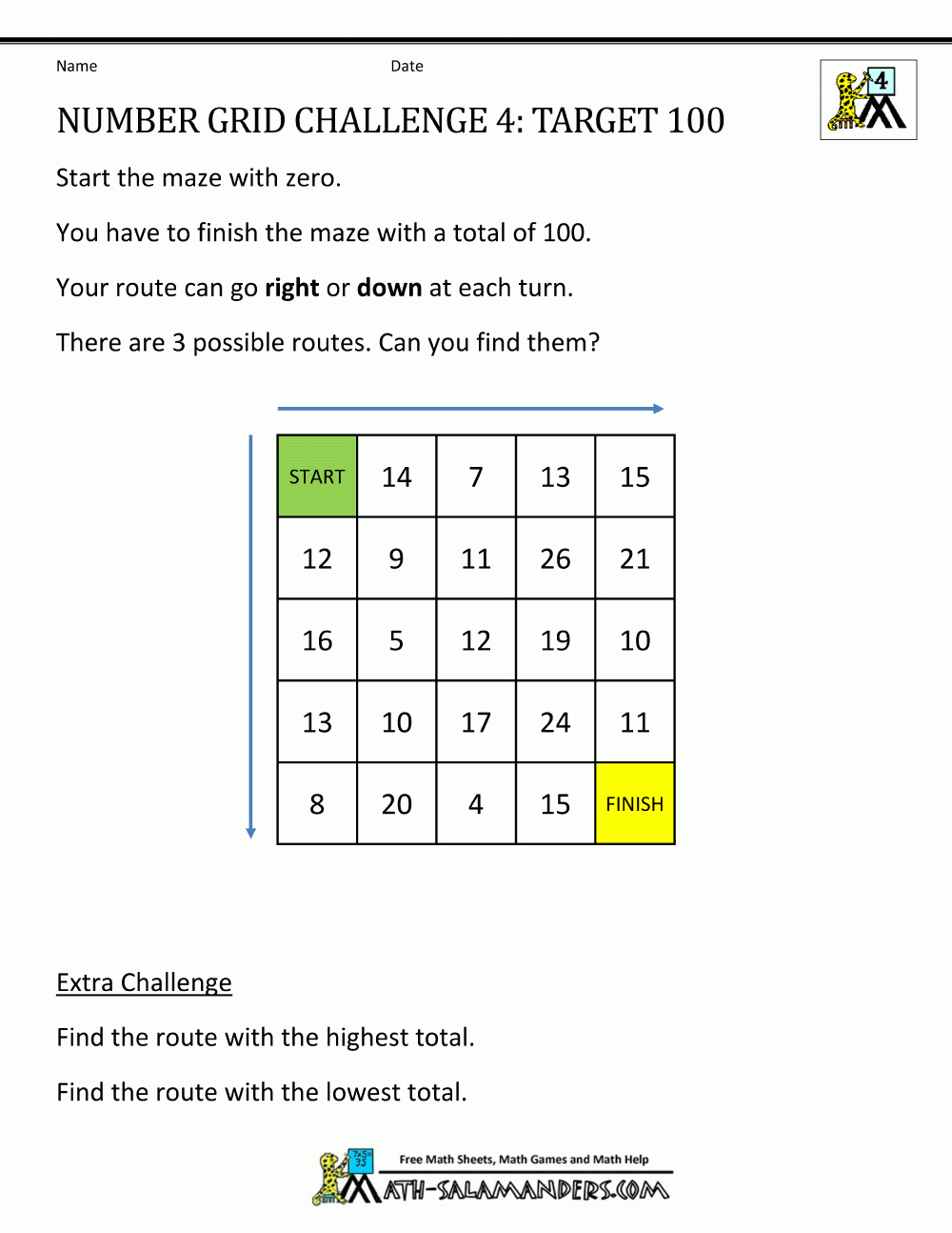 Free Math Puzzles 4Th Grade - Printable Math Puzzles 4Th Grade