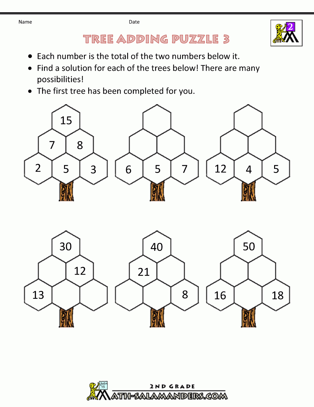 Free Math Puzzles - Addition And Subtraction - Free Printable Puzzles For 3Rd Grade