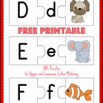 Free Printable Abc Puzzles | School Is Fun | Upper, Lowercase   Printable Matching Puzzle