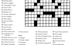 Free Printable Cards: Free Printable Crossword Puzzles | Free - Free - Printable Newspaper Crossword Puzzles For Free