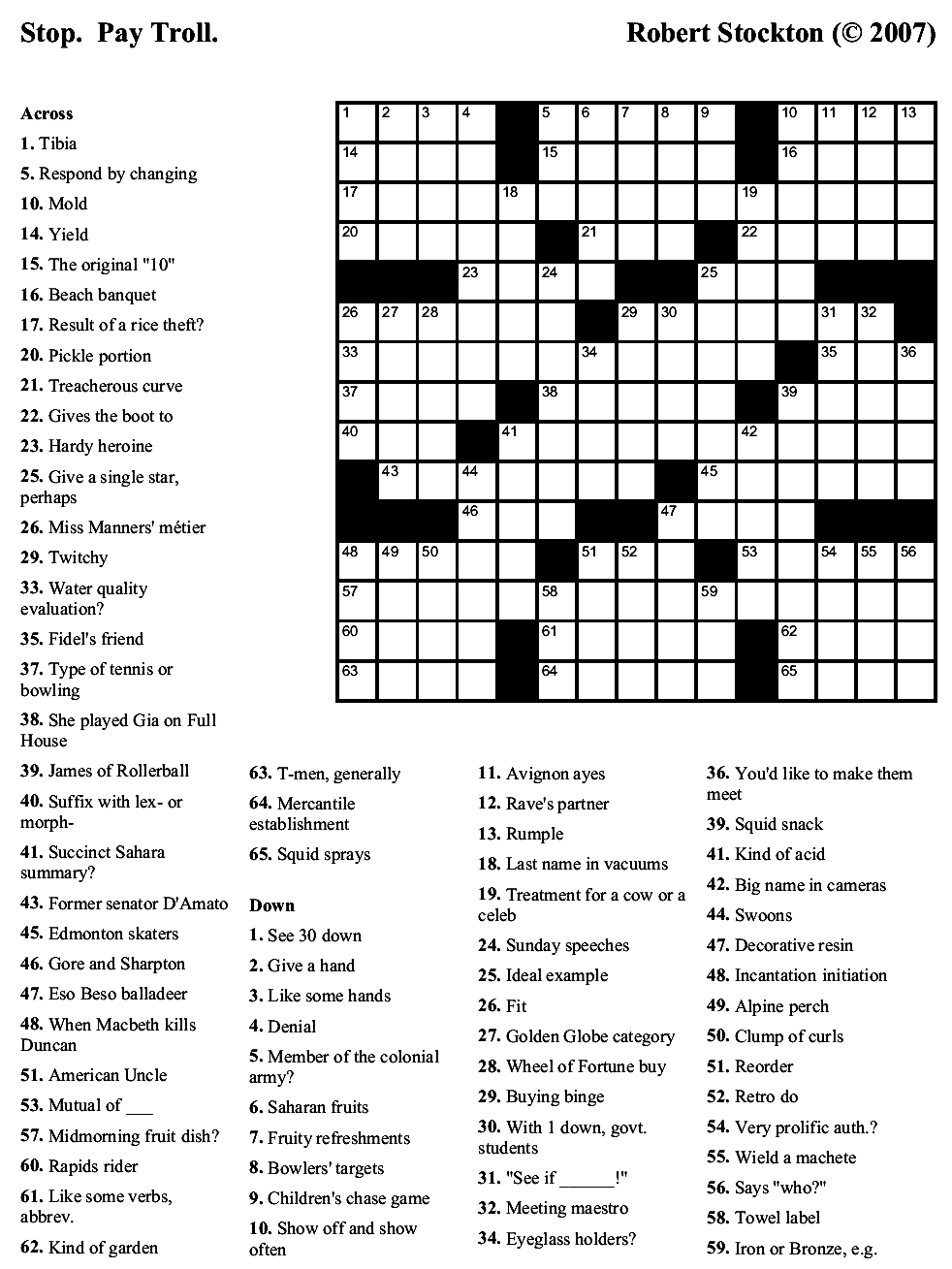 Free Printable Crossword Puzzles Easy Difficulty Crosswords - Free - Crosswords Printable