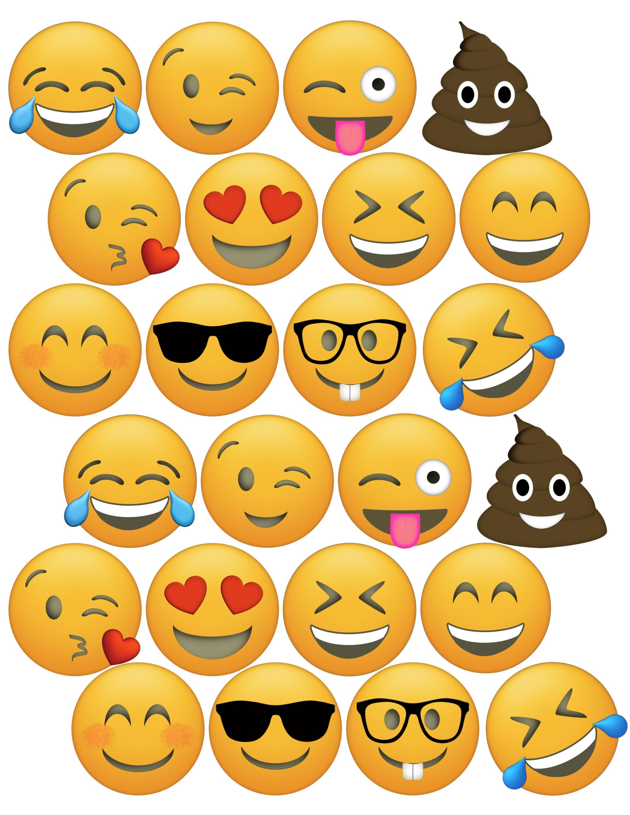 Free Printable Emoji Faces – Orek - Printable Emoji Puzzles