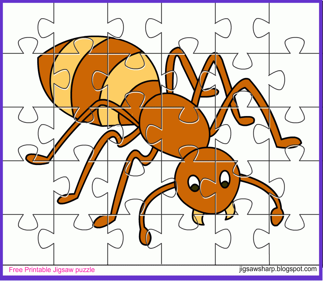 Free Printable Jigsaw Puzzle Game: Ant Jigsaw Puzzle - Printable Puzzle Pictures
