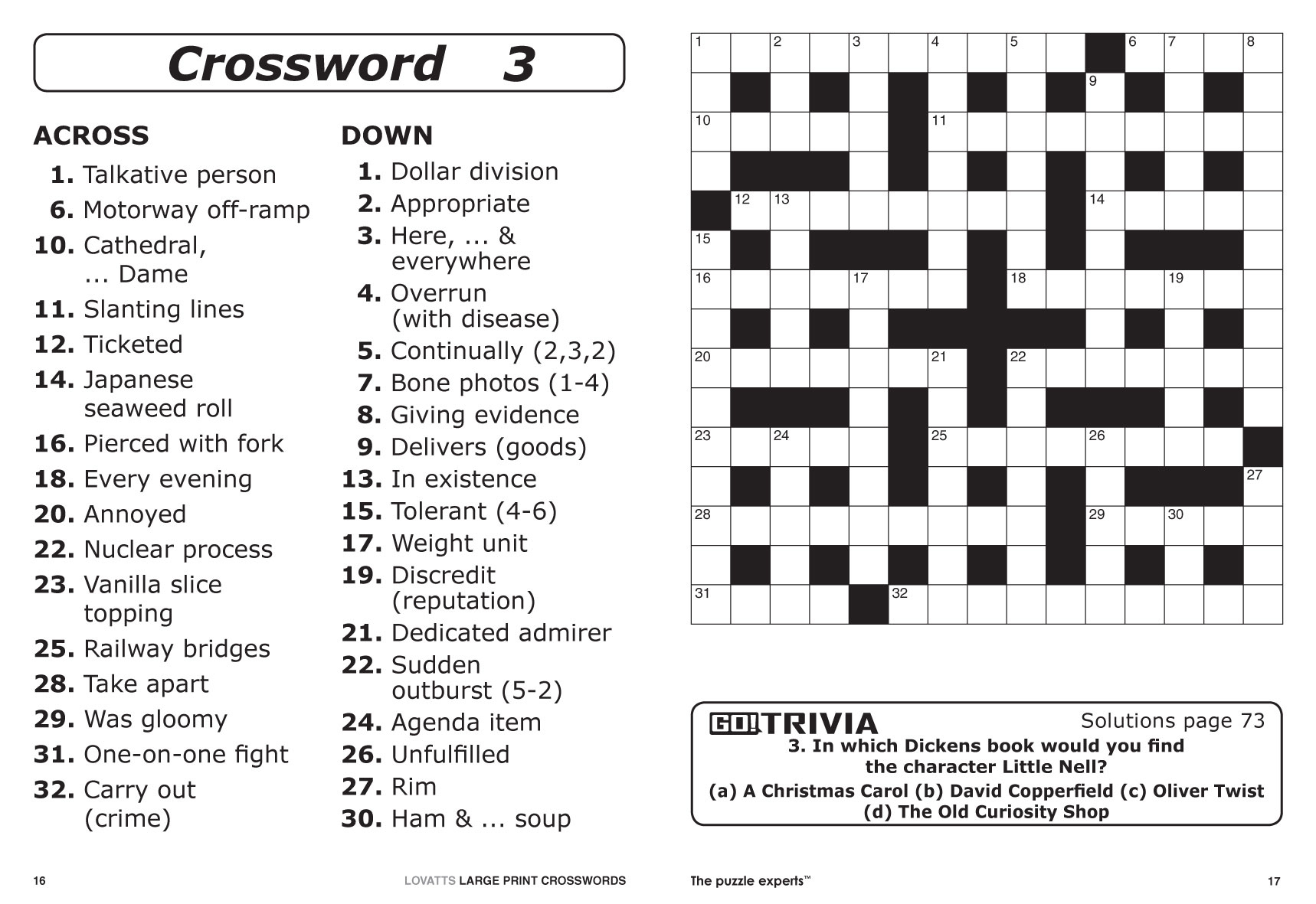 Free Printable Large Print Crossword Puzzles | M3U8 - Free Printable - Printable Japanese Puzzles