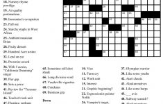 Free Printable Large Print Crossword Puzzles | M3U8 - Printable Crossword Puzzles By Subject
