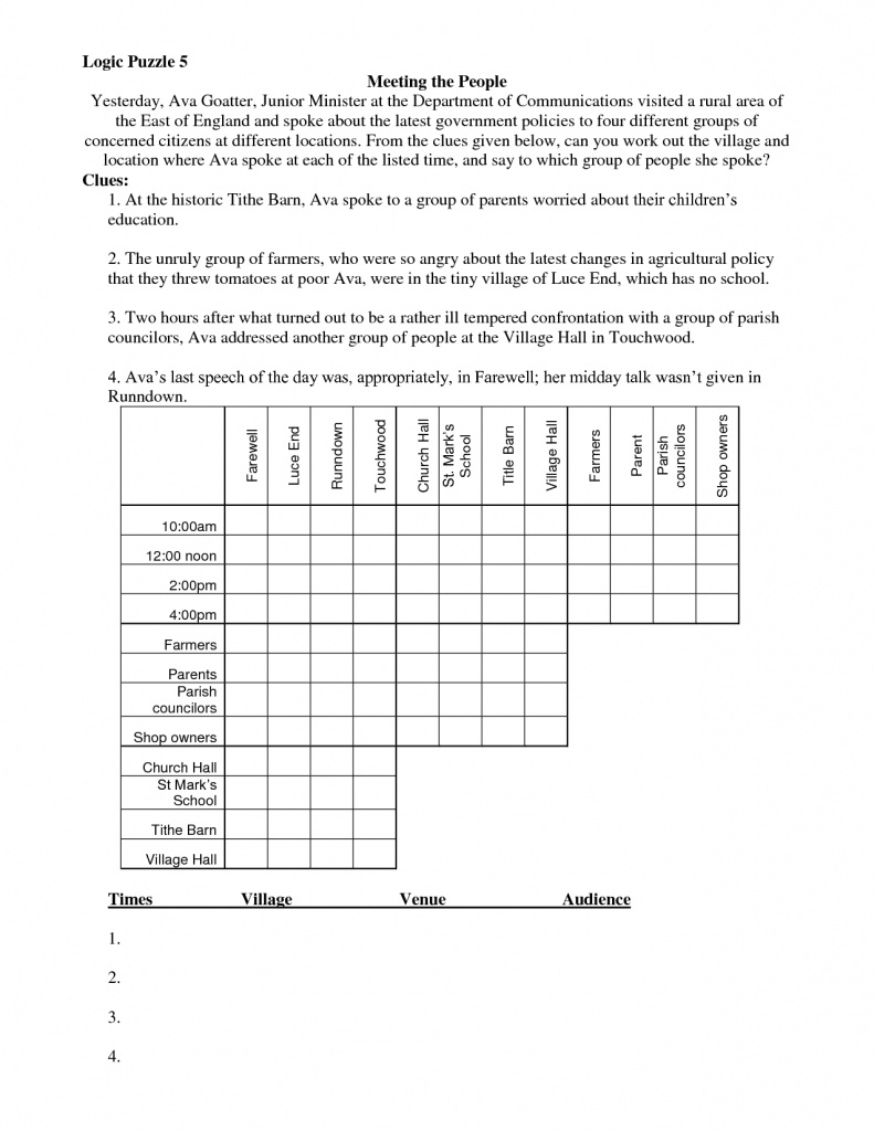 Free Printable Logic Puzzles | Free Printables - Printable Logic Puzzles Uk