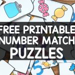 Free Printable Number Match Puzzles   Simply Kinder   Printable Matching Puzzle