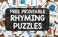Free Printable Rhyming Puzzles - Simply Kinder - Printable Rhyming Puzzles
