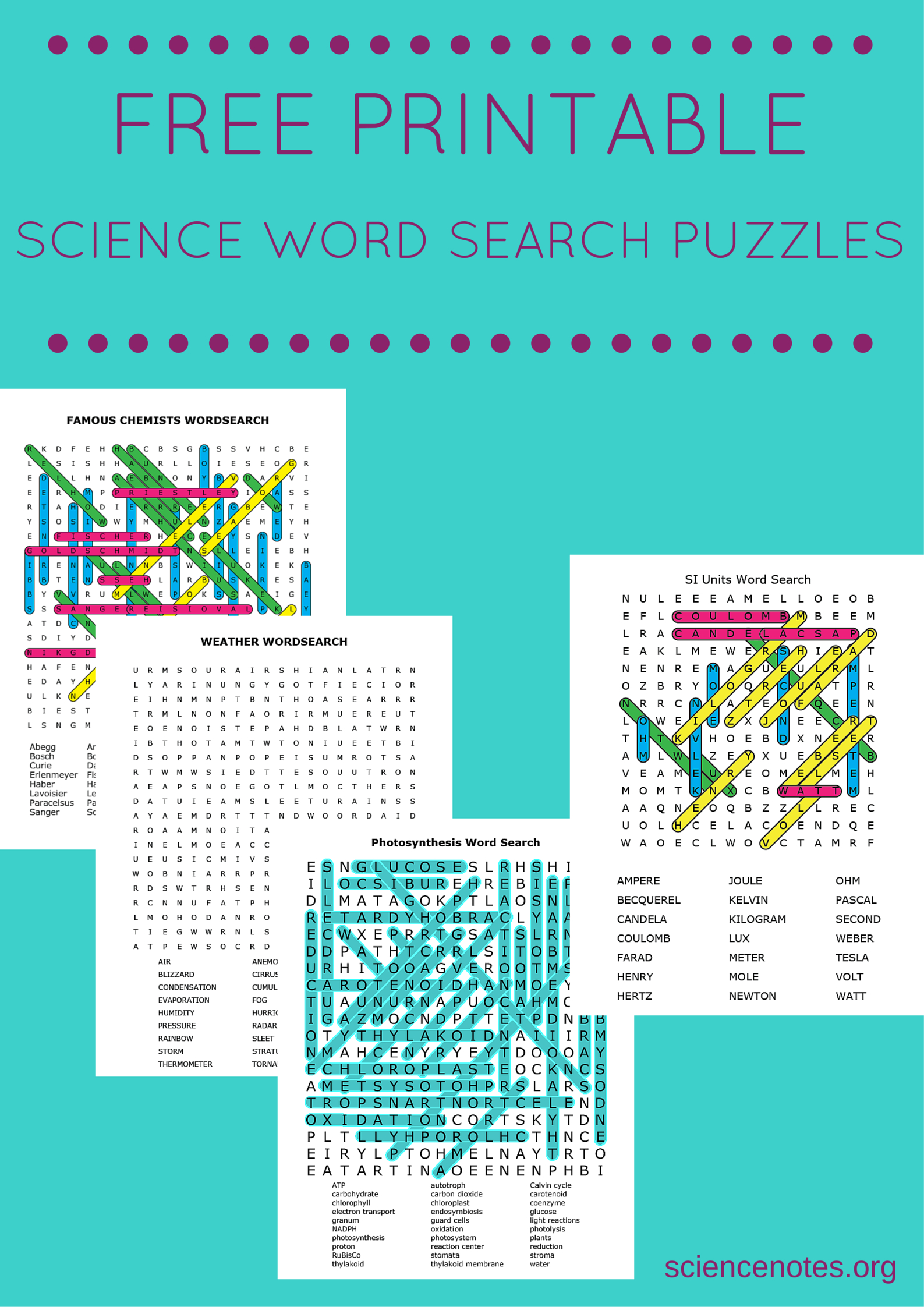 Free Printable Science Word Search Puzzles - Printable Crossword Word Search Puzzles