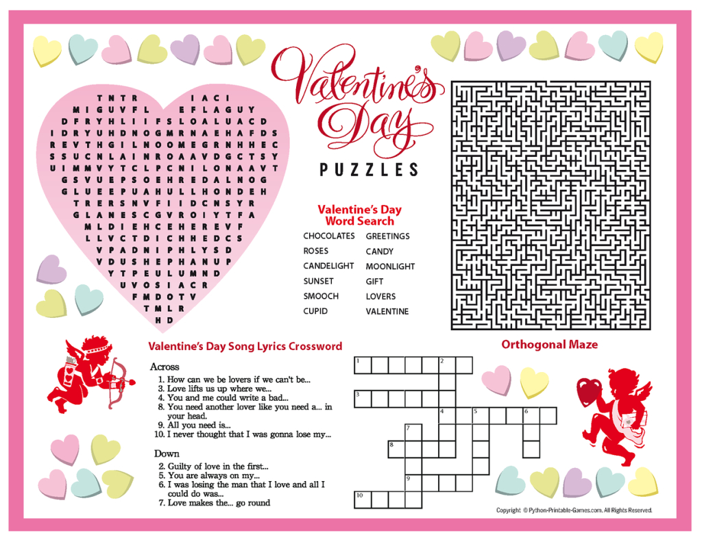 Free Printable Valentine&amp;#039;s Day Puzzles | School Stuff | Valentines - Printable Valentine Heart Puzzle