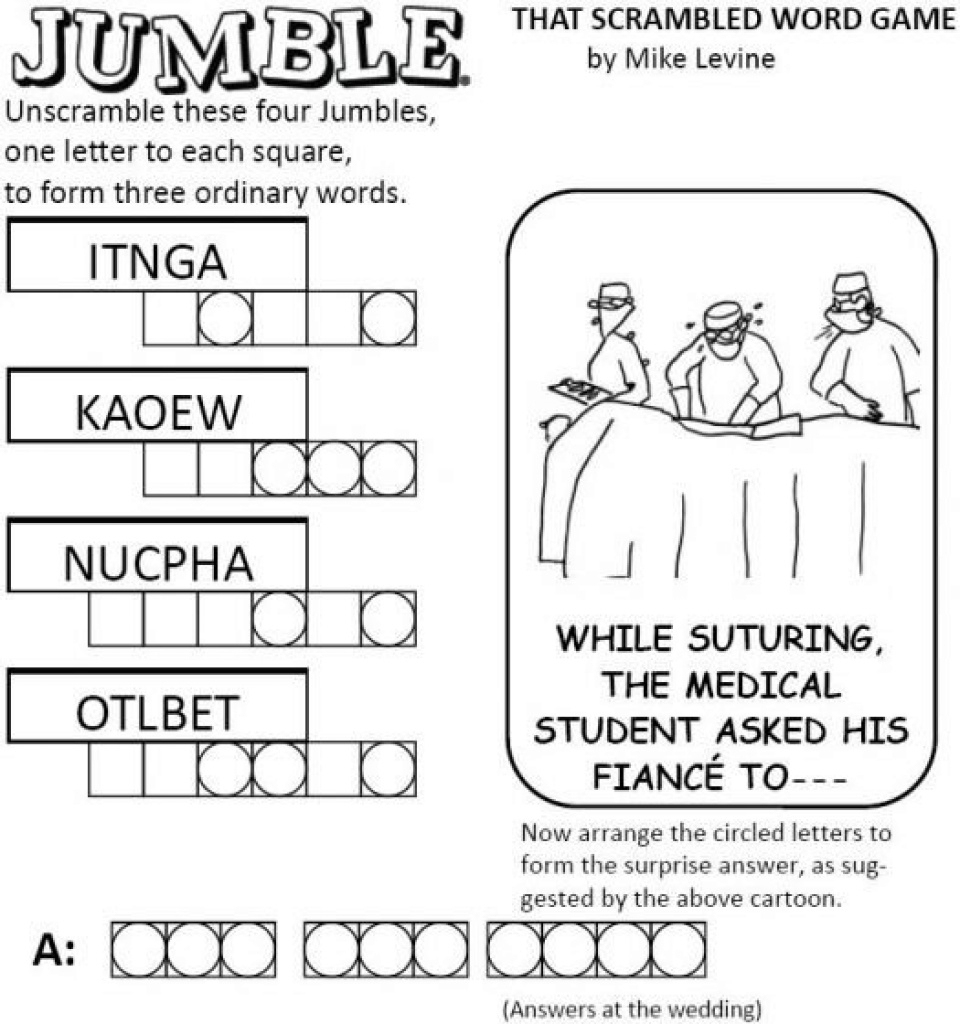 Free Printable Word Jumble Puzzles For Adults Printable Word Jumble - Printable Jumble Puzzles