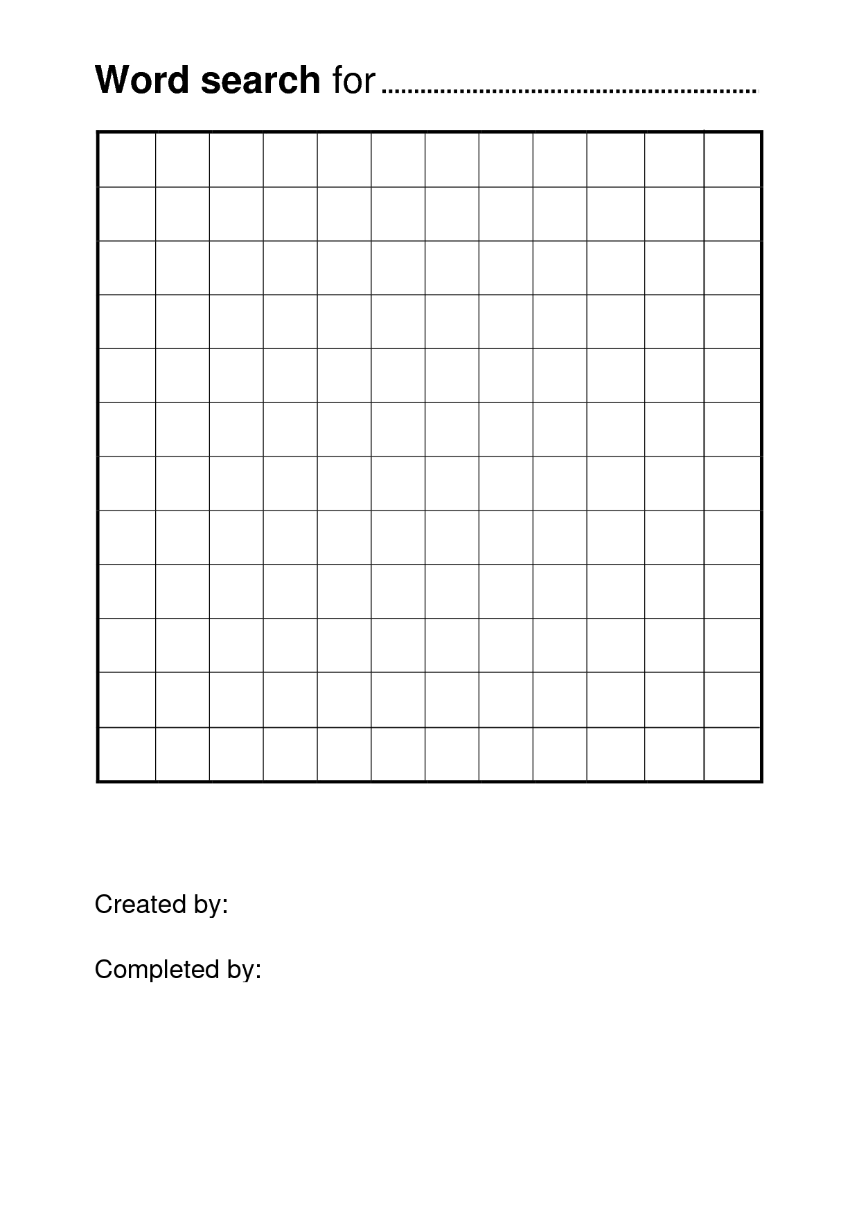 Free Printable Word Search Puzzle Templates | Pisanie | Free - Blank Crossword Puzzle Printable