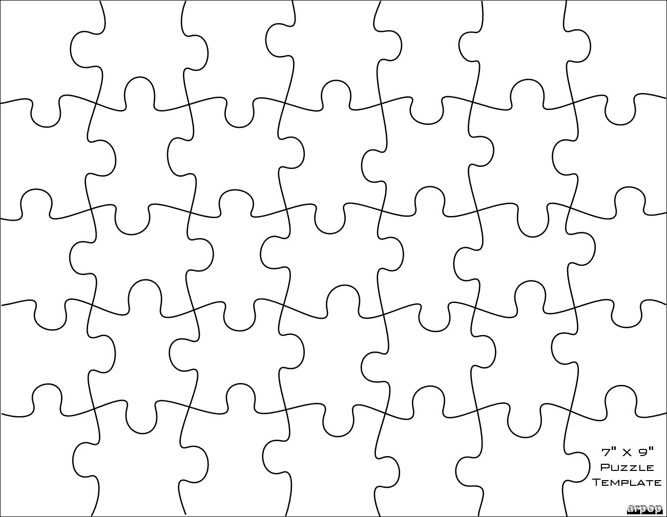 Free Puzzle Pieces Template, Download Free Clip Art, Free Clip Art - Printable Large Puzzle