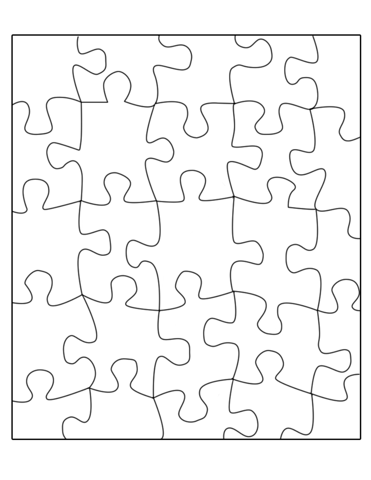 Free Puzzle Template, Download Free Clip Art, Free Clip Art On - Printable Puzzle Blank
