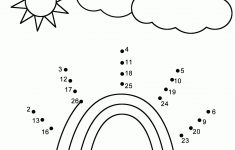 Free Rainbow Activity Sheets | Rainbow - Connect The Dots (Count - Printable Rainbow Number Puzzle