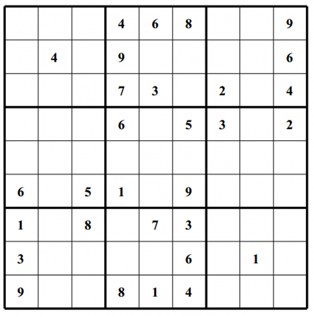 Free Sudoku Puzzle: Hard 013 | Free Sudoku Puzzles | Printable - Printable Sudoku Puzzle Hard