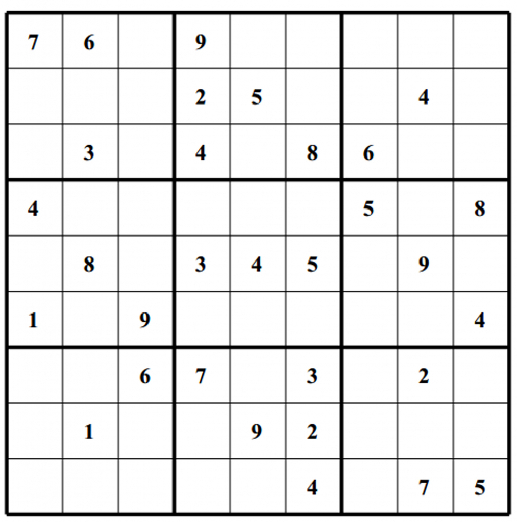 Free Sudoku Puzzles | Enjoy Daily Free Sudoku Puzzles From Walapie - Printable Sudoku Puzzle Grids