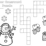 Free Winter Crossword Puzzle For Primary Students | Snow, Penguins   Printable Crossword Puzzles Winter