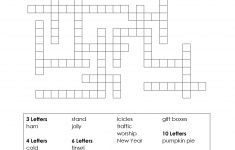 Freebie Xmas Puzzle To Print. Fill In The Blanks Crossword Like - Printable Crossword For 8 Year Olds
