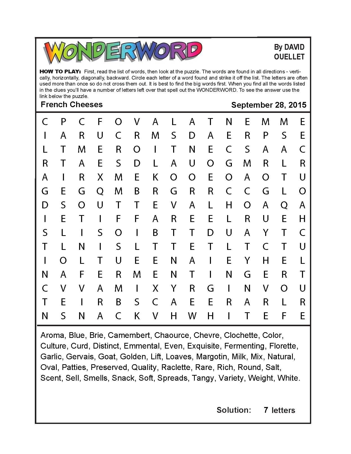 Printable French Puzzle Printable Crossword Puzzles