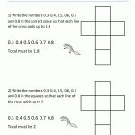 Fun Math Worksheets Newtons Crosses Puzzle 5 | Activities For Kids   Printable Math Puzzles Grade 5