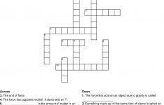 General Science Crossword - Wordmint - Printable Crossword Puzzles Science