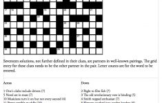 Genius Crossword No 142 | Crosswords | The Guardian - Guardian Quick Crossword Printable Version