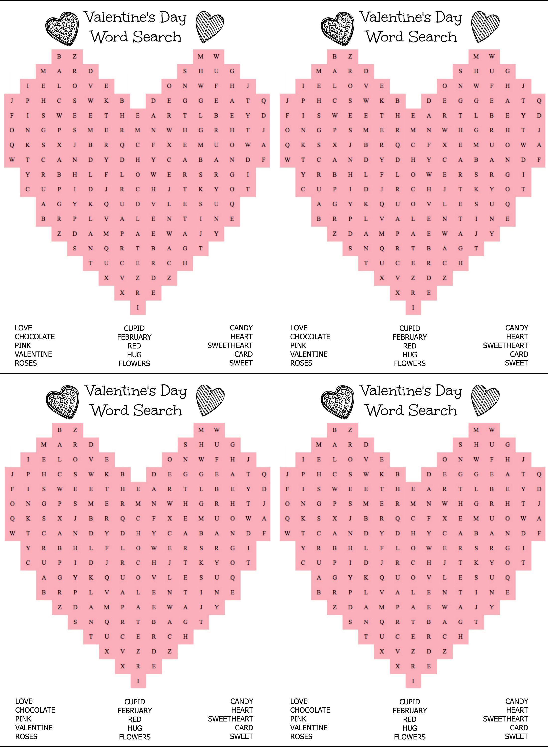 Great Day Word Search Printable | Educative Puzzle For Kids - Printable Heart Puzzles