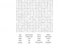 Greys Anatomy Word Search - Wordmint - Printable Grey's Anatomy Crossword Puzzles